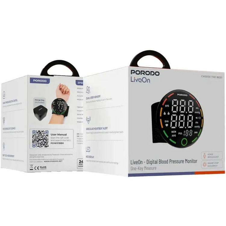 فشارسنج مچی پرودو مدل LiveOn-digital blood pressure monitor